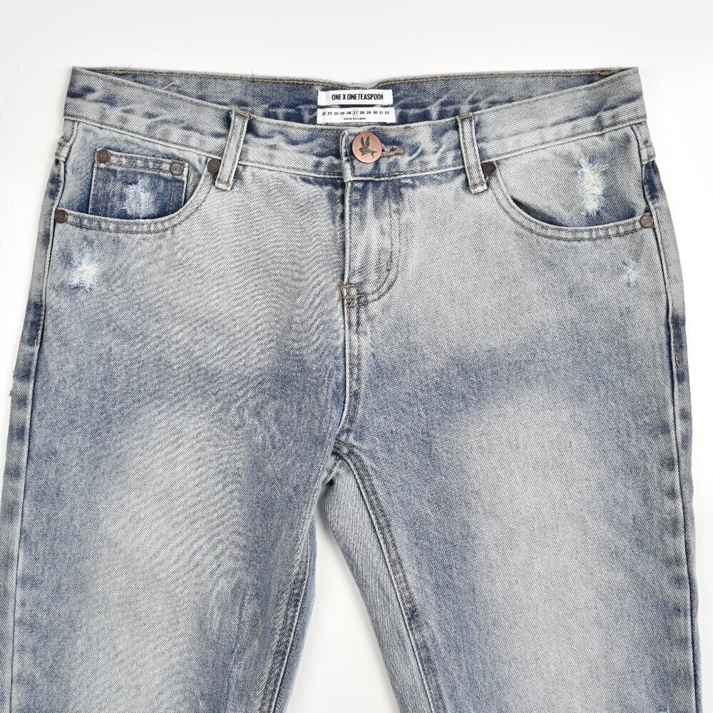 One Teaspoon Awesome Baggies Distressed Low Rise Jeans - 27 - Picture 5 of 9